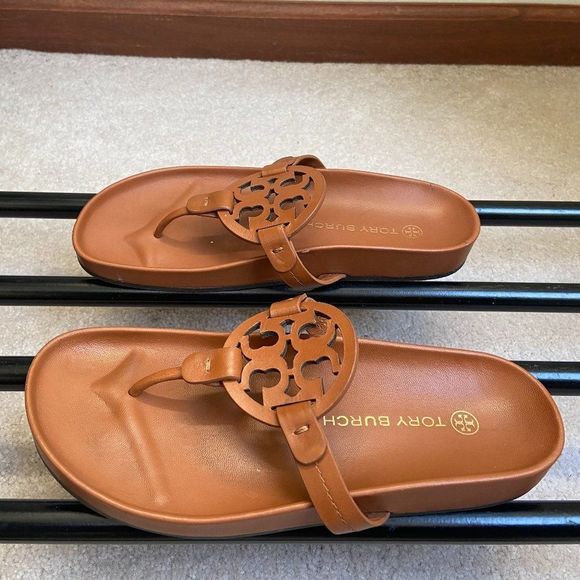 TORY BURCH  Women Miller Cloud  Leather Sandals - NEW NWOB - Picture 3 of 8